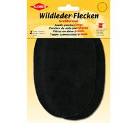 [85403] KLEIBER Patch à coudre en daim, 155 x 100 mm, noir