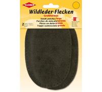 [85406] KLEIBER Patch à coudre en daim, 155 x 100 mm, brun foncé