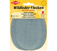 [85502] KLEIBER Patch à coudre en daim 155 x 100 mm Gris