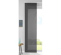 85589N Lot de 1 Rideau Coulissant en Voile avec Rail de Panneau et Barre de lestage Noir 245 x 60 cm (H x l)