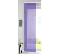 85589N Lot de 1 Rideau Coulissant en Voile avec Rail de Panneau et Barre de lestage Violet 245 x 60 cm