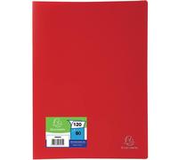 [8565E] EXACOMPTA Protège-documents A4 Polypro 60 pochettes 120 vues Rouge