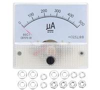 85C1 DC 0-500uA Ampere Meter | High Accuracy ±2.5% ABS Panel Ammeter | Current Meter for Voltage Stabilizer/Electrical Distribution Cabinet/Test Bench | 63x58x56mm