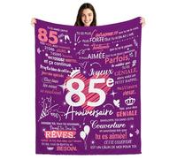 85e Anniversaire Couvertures Plaids pour femmes Cadeaux d'anniversaire pour les femmes de 85 ans Maman Grand-père Tante Soeur Épouse Cousine Amie Collègues Idées de Cadeaux d'anniversaire (85-elle)