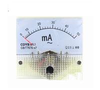 85L1-mA 2mA 3mA 5mA 10mA 15mA 20mA 30mA 50mA 75mA AC coque en plastique blanc panneau analogique ampèremètre ampèremètre 1 pièces(1mA)