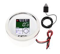 85mm Speedometer -32V TFT Digital Display Marine Grade Speed Gauge with Odometer Altitude Heading for RV Yacht Motorcycle Boat and Automotive Modifications (White Dial)
