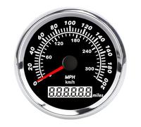 85mm Waterproof Boat Speedometer with Dual Display Design | Lunette en acier inoxydable 316L, rétroéclairage 7 couleurs, large tension de fonctionnement 9-32 V.