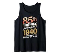 85th Birthday Awesome Since 1940 Vintage Style Débardeur