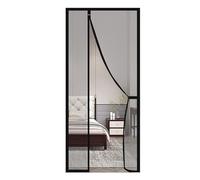 85x215cm Magnet Fly Screen Door,Moustiquaire Aimantée Fenetre, Fermeture Automatique et Détachables, Punaises et Autocollant Inclus, Sûr pour Enfants,noir