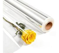 86 CM x 30M, 3 Mil Papier Vitrail, Papier Cadeau Rouleau, Cellophane Emballage, Idéal pour Bouquet de Fleurs, Panier Cadeau, Décoration de Fête et Projets DIY