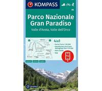 KOMPASS Carte de randonnée Gran Paradiso 1:50 000 – 4-en-1, guide d'activités, carte hors ligne