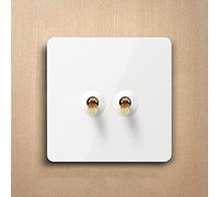 86 interrupteur à bascule/interrupteur à bascule 1-4gang chariot en laiton lumière à commande unique 10A / 220V 86 type interrupteur d'amélioration de l'habitat blanc rétro levier moleté acier inoxy