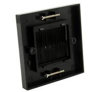 86 Type noir électrique couverture panneau prise brosse plaque murale câble passe à travers la brosse anti-poussière Ustproof Panel Socket Cover pour la maison