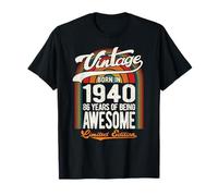 86 Years of Awesome Born 1940 Édition limitée 86e Anniversaire T-Shirt