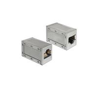 Delock RJ45 réseau informatique Adaptateur [1x RJ45 femelle - 1x RJ45 femelle] argent