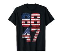 8647 Anti Trump 86 47 Rétro Anti-Trump Drapeau US Impeach 47 US T-Shirt