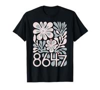 8647 Resist Subtil Floral Foxtrot Delta Tango Protest T-Shirt