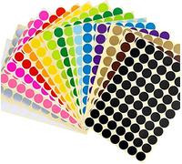 864pcs Gommettes Autocollantes Rondes,YiXuTag 16 Feuilles 16 Couleurs Pastilles Autocollantes 20mm,Étiquette Ronde Autocollante Pastilles Autocollantes Couleurs pour Calendriers Scolaires Bureau Carte
