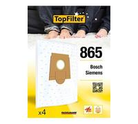 865, 4 sacs aspirateur pour Bosch, Siemens, boîte de sacs d'aspiration en non-tissé, 4 sacs à poussière (30 x 26 x 0,1 cm)