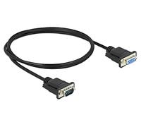 86578 Câble D-Sub 9pin Femelle, D-Sub 9pin Mâle PVC L: 1m Noir DELOCK