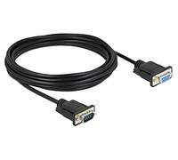 Delock série Câble de raccordement [1x RS232 mâle - 1x RS232 mâle] 5 m noir