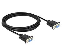 Delock série Câble de raccordement [1x RS232 femelle - 1x RS232 femelle] 3 m noir