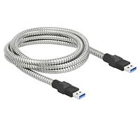 86776 Câble USB A mâle, recto-verso 2m argent 24AWG, 28AWG 5Gbps DELOCK
