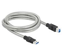 86779 Câble USB A mâle, USB B mâle 2m argent 24AWG, 28AWG DELOCK