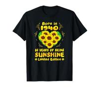 86e Anniversaire 86 Ans de Soleil Amoureux de Tournesol né en 1940 T-Shirt