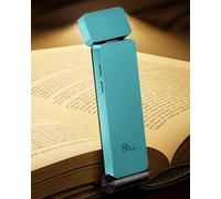 86lux Lampe de lecture, Lampe de lecture rechargeable, Lampe LED pour signets avec 3 couleurs ambrées et gradation progressive pour les amateurs de livres, les enfants, Cyan