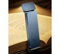 86lux Lampe de Lecture Rechargeable Liseuse LED USB-C, Bleu | Lampe à Pince Marque-Page avec 3 Températures de Couleur, Jusqu'à 80H d'Autonomie