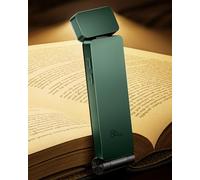 86lux Lampe de Lecture Rechargeable Liseuse LED USB-C, Vert | Lampe à Pince Marque-Page avec 3 Températures de Couleur, Jusqu'à 80H d'Autonomie