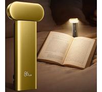 86lux Lumière de lecture, lampe de lecture pour lire la nuit, 3 couleurs et luminosité réglables, lumière de marque-page, lampe de lecture rechargeable par USB pour les amateurs de livres, Jaune