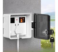 86Type Boîte de chargement étanche pour véhicule électrique avec serrure, utilisation en extérieur avec couvercle antivol pour connexions électriques sécurisées (transparent)