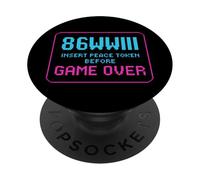 86WWIII - Insérez un jeton de paix avant la fin de la partie - Faites la paix PopSockets PopGrip Adhésif