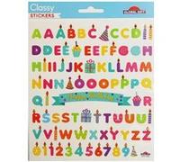 87 Autocollants - Alphabet & Chiffres bougies - Anniversaire G