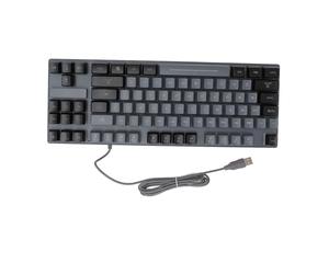 87 Touches Clavier de Jeu Filaire avec Rétro-éclairage RVB et Touches Multimédias pour Ordinateur Portable et Bureau - Design Omic et des Touchés de Contraste