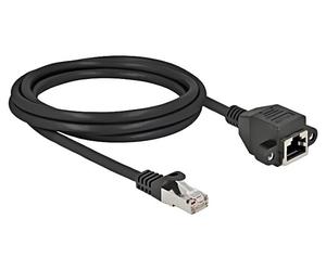 87002 Rallonge Ethernet S/FTP Cat : 6a prise RJ45, connecteur RJ45 DELOCK