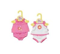 Zapf Creation Sous-vêtements pour poupon Dolly Moda 870235 – 38–46 cm, 1 pièce blanc et rose TU