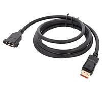 DeLOCK Câble Extension DisplayPort 1.4 8K 60Hz 2m Mâle/Femelle avec montage panneau, Contacts Or, DSC 1.2, AWG 28, Blindage 3 couches