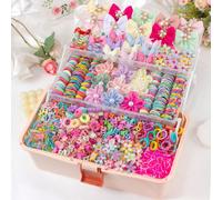 871 pièces Ensemble d'accessoires pour cheveux de fille doux et colorés comme des bonbons de printemps, comprenant des pinces à cheveux avec strass, perles, papillons, fleurs, nœuds texturés, margueri