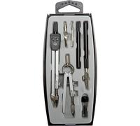 [8710105] herlitz Coffret de compas, 7 pièces, noir