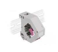 87195 - Adaptateur pour profilé chapeau avec Keystone LC Duplex femelle à LC Duplex femelle violet