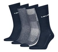 Levi's Regular Cut Denim Giftbox Classic Sock, Bleu Marine, 43-46 (Lot de 4) Mixte