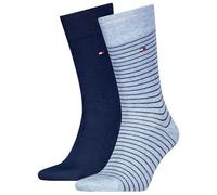 8719965009202 TH Lot de 2 paires de chaussettes à rayures pour femme, Bleu clair mélangé, 39-42
