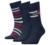 8719965009202 TH MEN SOCK Lot de 3 paires de chaussettes Tommy Stripe, bleu marine, 39-42