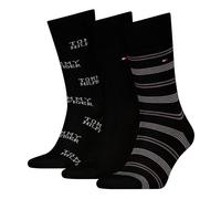 8719965009202 Tommy Stripe Sock Giftbox, Noir, 39-42 (Lot de 3) Hommes
