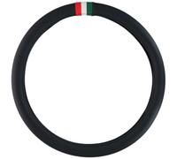 8719965025028 All Ride Housse de Volant Voiture et Camion 44-46 cm - Housse de Volant avec Drapeau Italien - Protection Volant Épaisseur 10 cm - Accessoire Voiture Intérieur - Noir
