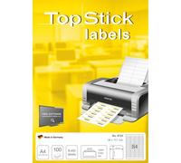[8724] TOP STICK Boite 8400 Etiquettes Universelles 46 x 11,1 mm Blanc