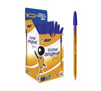 BIC Cristal Original Stylo bille à capuchon - pointe fine 0,8 mm - Bleu